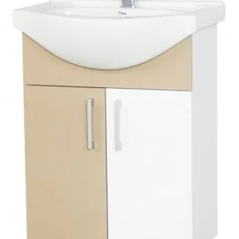 Set Baza si Lavoar seria 001, eco, 55 cm, cappuccino imagine