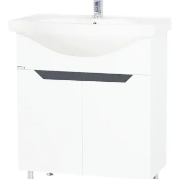 Set Baza si Lavoar seria 050, 70 cm alb antracit imagine