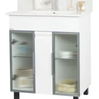 Set Baza si Lavoar seria 058, 70 cm, alb imagine