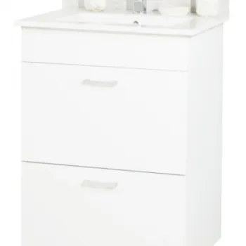 Set Baza si Lavoar, seria 067, cu sertare, 50 cm, alb imagine