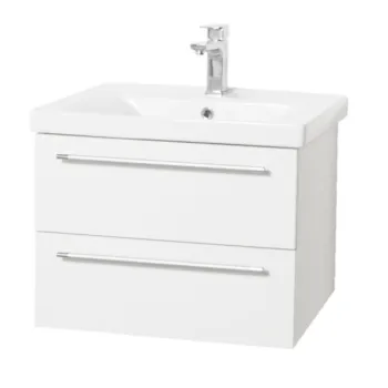 Set Baza si Lavoar seria 757, suspendata cu sertare, 60 cm, alb imagine