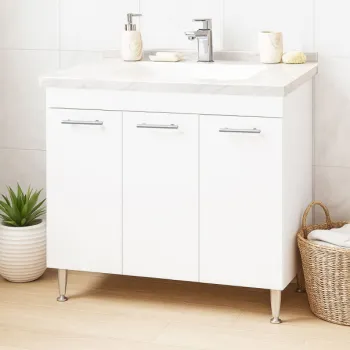 Set Baza si Lavoar seria 867, 80 cm, alb imagine