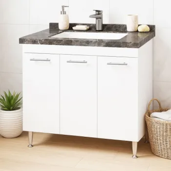 Set Baza si Lavoar seria 867, 80 cm, alb + antracit imagine