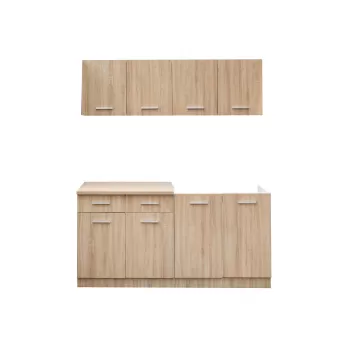 Set bucatarie CORINNE, L 160, 4 corpuri, blat PAL, corp alb, fronturi sonoma imagine