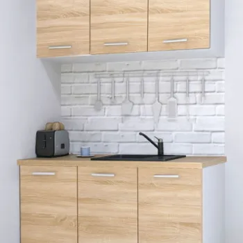 Set bucatarie GERMANIA 120 cm, 4 corpuri, blat gros, sonoma imagine