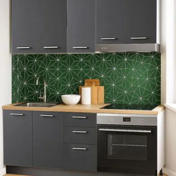 Set bucatarie GERMANIA 160 cm, 6 corpuri, corp cuptor, 3 sertare, blat gros, antracit imagine