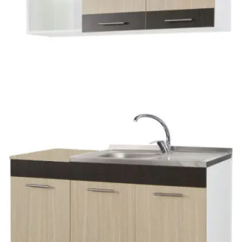 Set bucatarie SARONA 120 cm, 2 corpuri, blat PAL, fag + wenge imagine