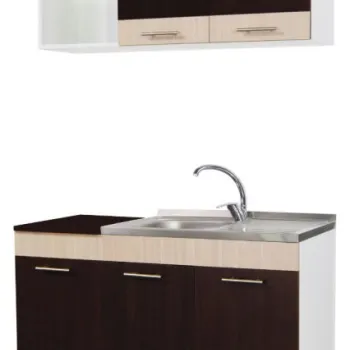 Set bucatarie SARONA 120 cm, 2 corpuri, blat PAL, wenge + fag imagine