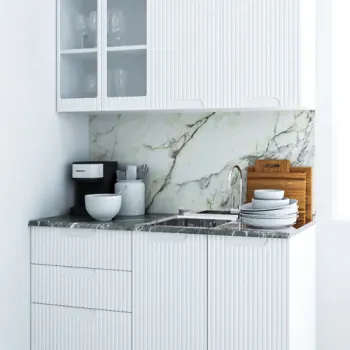 Set bucatarie SPACE 140.01 cm, alb rustic imagine