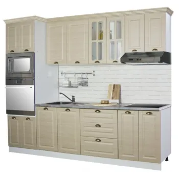 Set bucatarie SQUARE 260 cm, 7 corpuri, blat termorezistent, fronturi MDF, fag imagine