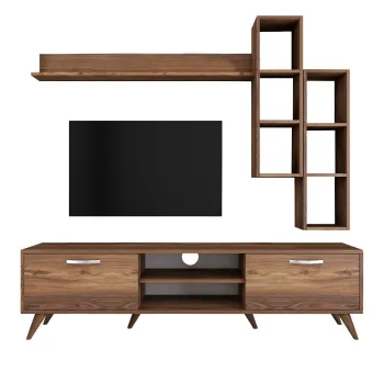 Set Living M16, comoda TV si corpuri suspendate, nuc, 180x35x48,6 cm imagine
