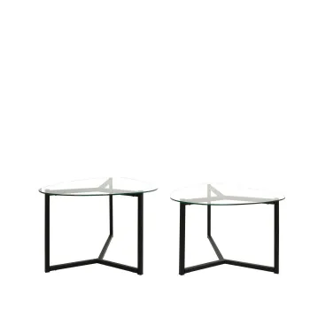 Set masuta de cafea BELLISIMO, negru mat, 82x58x40 cm imagine