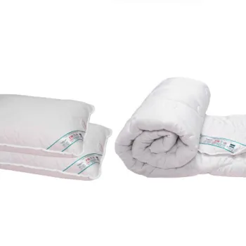 Set pilota 180x200 cm, 200g si 2 perne 50x70 cm HypoallergenicMed Somnart, microfibra matlasata imagine