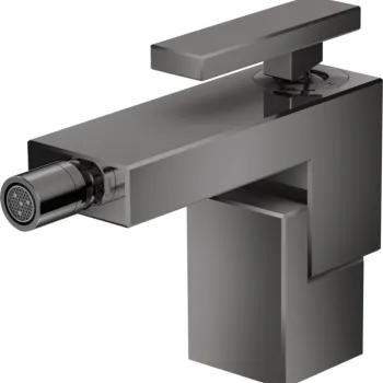 Baterie bideu crom negru lucios cu ventil click-clack inclus Hansgrohe Axor Edge imagine