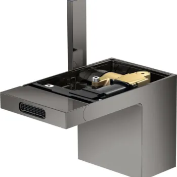 Baterie bideu crom negru lucios cu ventil click-clack inclus Hansgrohe Axor MyEdition imagine