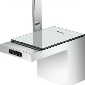 Baterie bideu crom sticla oglinda cu ventil pop-up inclus Hansgrohe Axor MyEdition imagine