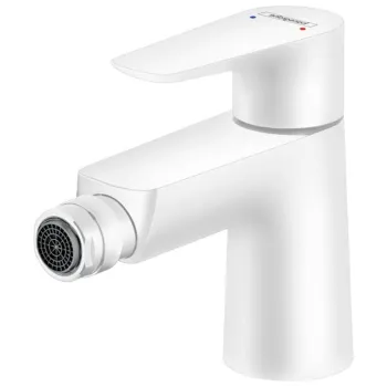 Baterie bideu cu ventil culoare alb mat Hansgrohe, Talis Select E imagine