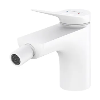 Baterie bideu culoare alb cu ventil inclus Hansgrohe Vivenis 75200700 imagine