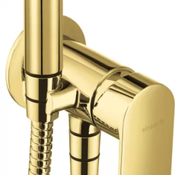 Baterie bideu culoare auriu, premixare apa calda-rece, Deante cu para dus bideu, Alpinia imagine