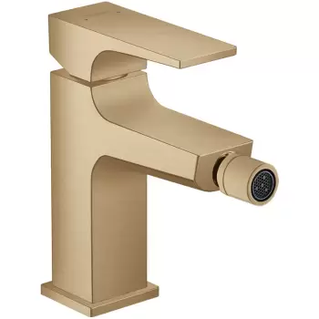 Baterie bideu culoare bronz periat, Hansgrohe, cu ventil click-clack, Metropol imagine