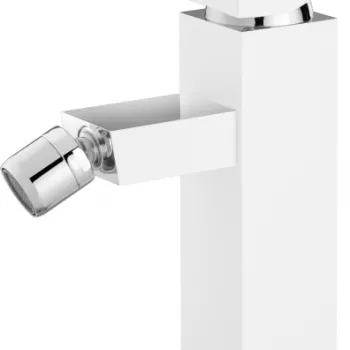 Baterie bideu culoare crom alb Deante cu ventil inclus, Anemon imagine