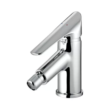 Baterie bideu culoare crom cu ventil inclus Ferro Cassino imagine