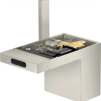 Baterie bideu culoare inox cu ventil click-clack inclus Hansgrohe Axor MyEdition imagine