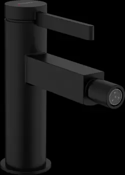 Baterie bideu culoare negru mat cu ventil inclus Hansgrohe Finoris 76200670 imagine