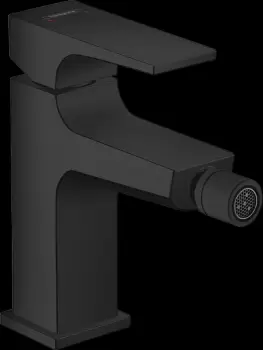 Baterie bideu culoare negru mat cu ventil inclus Hansgrohe Metropol 32520670 imagine