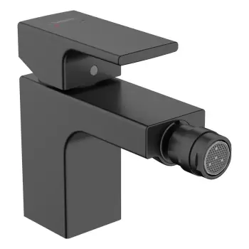 Baterie bideu culoare negru mat, Hansgrohe, cu ventil pop-up, Vernis Shape imagine