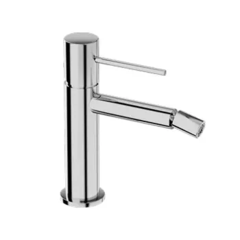 Baterie bideu din alama sanitara, crom lucios, pipa fixa, 13 cm, LaVita Verdi imagine