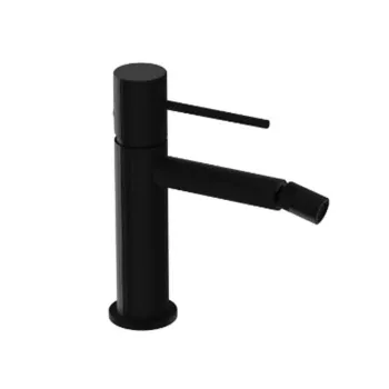 Baterie bideu  din alama sanitara, negru mat, montaj pe bideu, pipa fixa 13 cm, LaVita Verdi imagine