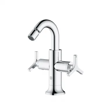 Baterie bideu dubla comanda Kludi Nova Fonte ventil inclus, manere stea, crom lucios imagine