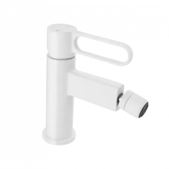 Baterie bideu FDesign Zaffiro cu ventil, alb mat imagine