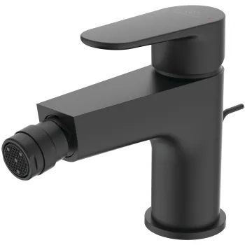 Baterie bideu Ideal Standard Cerafine O negru mat cu ventil inclus imagine