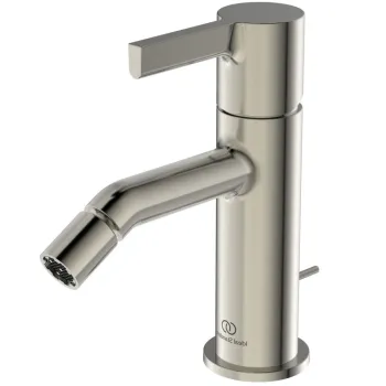 Baterie bideu Ideal Standard Joy argintiu mat cu ventil inclus imagine