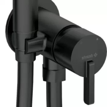 Baterie bideu incastrata cu para de dus culoare neagra Deante Silia imagine