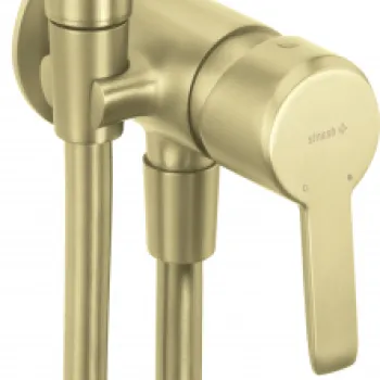 Baterie bideu incastrata cu para de dus culoare negru mat Deante, Arnika imagine