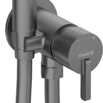 Baterie bideu incastrata cu para de dus culoare titan Deante Silia imagine