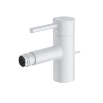 Baterie bideu Kludi Bozz cu ventil inclus, alb mat imagine