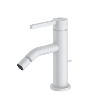 Baterie bideu Kludi Nova Fonte cu ventil inclus, alb mat imagine