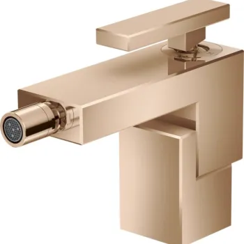 Baterie bideu red gold lucios cu ventil click-clack inclus Hansgrohe Axor Edge imagine