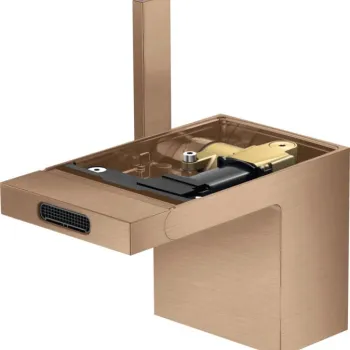 Baterie bideu red gold periat cu ventil click-clack inclus Hansgrohe Axor MyEdition imagine