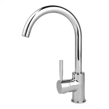 Baterie bucatarie culoare crom lucios tip lebada Ferro Lugio imagine