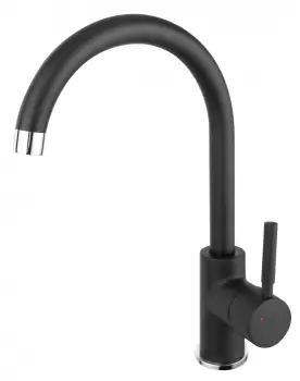 Baterie bucatarie culoare negru tip lebada Ferro Lugio imagine