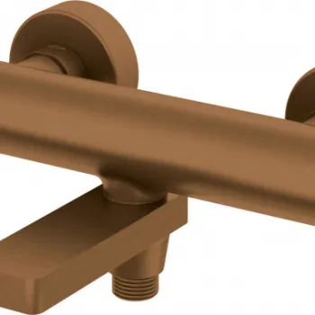 Baterie cada bronz periat, termostata, Deante Therm imagine