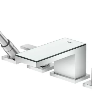 Baterie cada crom sticla oglinda cu 4 orificii Hansgrohe Axor MyEdition imagine