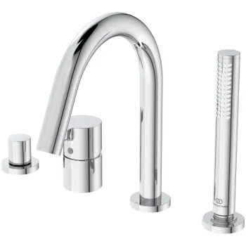 Baterie cada cu 4 orificii Ideal Standard Joy crom lucios, montare pe cada imagine