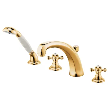 Baterie cada cu 4 orificii Kludi 1926 placata cu aur, inaltime 185 mm imagine