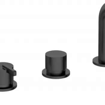 Baterie cada culoare neagra cu 4 orificii, montare pe cada, Deante Silia imagine